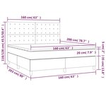 vidaXL Sommier à lattes de lit et matelas et LED Bleu 160x200 cm Tissu