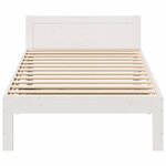 vidaXL Cadre de lit sans matelas blanc 90x200 cm bois de pin massif