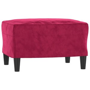vidaXL Repose-pied Rouge bordeaux 60x50x41 cm Velours