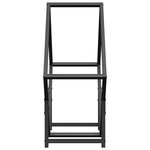 vidaXL Portant de bois chauffage noir 60x25x60 cm