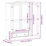 vidaXL Garde-robe Corona 151 5x52x170 cm bois de pin massif