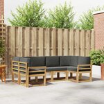 vidaXL Ensemble de canapés d'extérieur 6 pc Blanc et anthracite