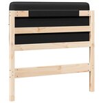vidaXL Tête de lit capitonnée Marron et Noir 100 cm Pin massif