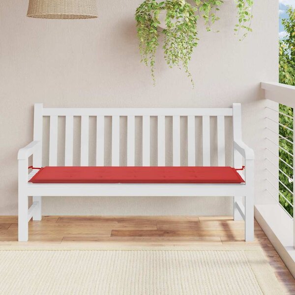 vidaXL Coussin de banc de jardin rouge 150x50x3 cm tissu oxford