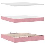 VidaXL Cadre de lit ottoman avec matelas rose 160x200 cm velours