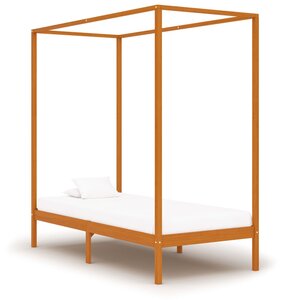 vidaXL Cadre de lit à baldaquin sans matelas bois massif 90x200 cm