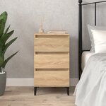 vidaXL Table de chevet chêne sonoma 40x35x70 cm bois d'ingénierie