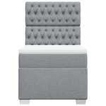 vidaXL Sommier à lattes de lit avec matelas Gris clair 100x200cm Tissu