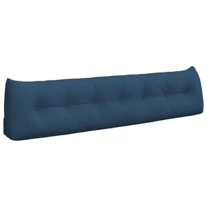 vidaXL Coussin de Dos Bleu 200 x 24 x 50 cm tissu
