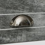 vidaXL Table de chevet 2 Pièces avec 2 tiroirs Gris et blanc