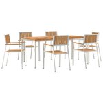vidaXL Ensemble de salle à manger pour jardin 7 Pièces