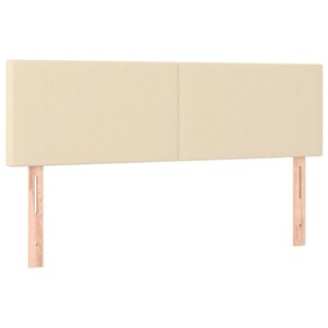 vidaXL Têtes de lit 2 Pièces Crème 72x5x78/88 cm Tissu