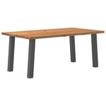 vidaXL Table à manger marron clair bois de chêne massif rectangulaire