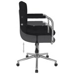 vidaXL Chaise pivotante de salle à manger Noir Tissu