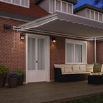 vidaXL Auvent Rétractable Gris clair 500 × 350 cm Tissu et acier