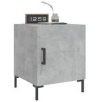 vidaXL Table de chevet gris béton 40x40x50 cm bois d’ingénierie