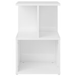 vidaXL Table de chevet blanc brillant 35x35x55 cm bois d'ingénierie