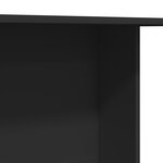 vidaXL Table à manger noire 100x60x75 cm en bois composite