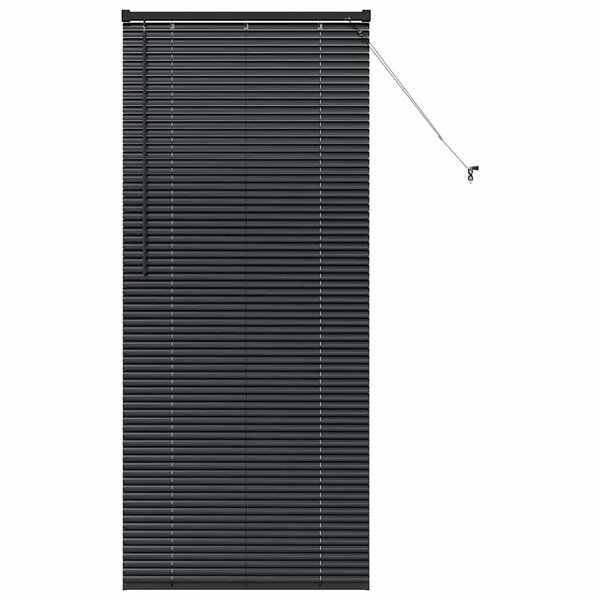 vidaXL Store de Fenêtre avec des rideaux Autre Noir 80 x 175 cm Aluminium