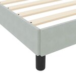 vidaXL Lit boxspring avec matelas Gris clair 120 x 190 cm Velours