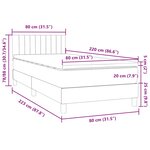 vidaXL Sommier à lattes de lit et matelas et LED vert foncé 80x220 cm velours