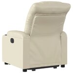 vidaXL Fauteuil inclinable électrique crème similicuir