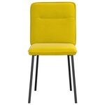 vidaXL Chaises à manger lot de 2 Jaune Velours