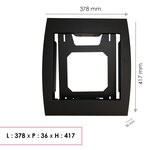 Support grillage rigide & palissade noir mat sablé ral 9005ms