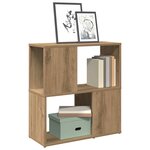 vidaXL Bibliothèque chêne artisanal 60x24x63 cm bois d'ingénierie