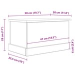 vidaXL Boîtes de rangement chêne artisanal 30x50x28 cm bois ingénierie