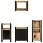 vidaXL Ensemble de mobilier de salle de bain avec étagère 4 Pièces