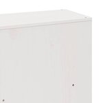 vidaXL Lit bibliothèque sans matelas blanc 200x200 cm bois pin massif