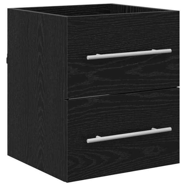 vidaXL Armoire d'évier Chêne noir 38 5 x 41 x 48 cm Bois d'ingénierie