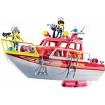 PLAYMOBIL 71598 - Bateau de sauvetage et pompiers