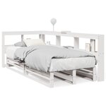 vidaXL Lit bibliothèque sans matelas blanc 75x190cm bois de pin massif