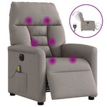 vidaXL Fauteuil de massage inclinable électrique Taupe Tissu
