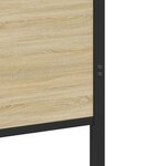 vidaXL Cadre de lit en métal sans matelas chêne sonoma 107x203 cm