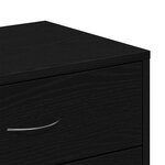 vidaXL Buffet avec 6 tiroirs Chêne noir 50x34x96 cm Bois d'ingénierie