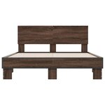 vidaXL Cadre de lit sans matelas chêne marron 140x190 cm
