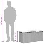 vidaXL Banc de jardin avec coussin beige 110x40x44 cm résine tressée