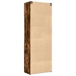 vidaXL Armoire de rangement chêne fumé 80x42 5x225cm bois d'ingénierie