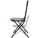 vidaXL Mobilier de bistro 3 Pièces Carreau céramique Terre cuite et blanc