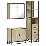 vidaXL Ensemble de meubles de salle de bain 3 Pièces chêne sonoma