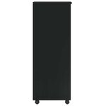 vidaXL Armoire roulante avec tiroirs MOSS noir bois de pin solide