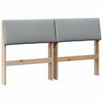 vidaXL Tête de lit capitonnée Gris clair 140 cm Pin massif