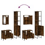 vidaXL Ensemble de meubles de salle de bain 3 Pièces Chêne fumé