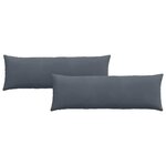 vidaXL Coussins de canapé 2 Pièces Gris foncé 120 x 40 cm