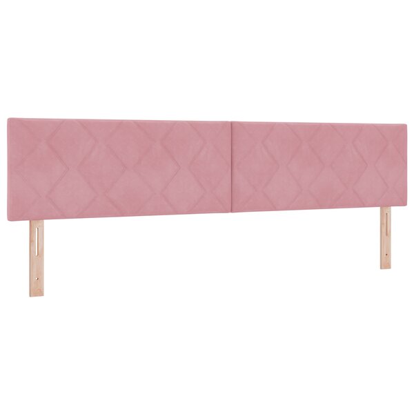 vidaXL Tête de lit LED style blocs diamant rose 200 cm