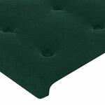 vidaXL Tête de lit avec oreilles Vert foncé 93x16x78/88 cm Velours