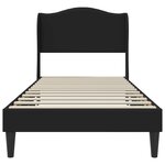 vidaXL Cadre de lit avec tête de lit Noir 90 x 190 cm Simili cuir